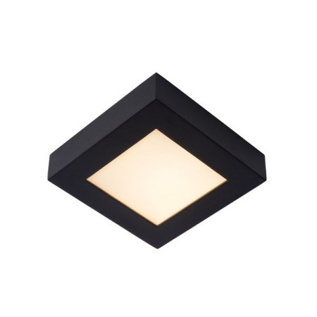 Lucide 28117/17/30 BRICE-LED - Lampa sufitowa łazienkowa - Ściemniacz LED - 1x15W 3000K - IP44 - Czarny