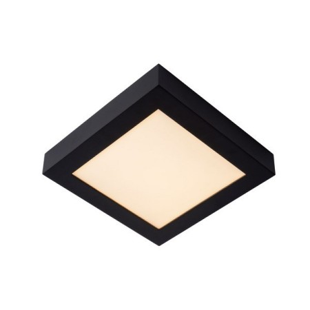 Lucide 28117/22/30 BRICE-LED - Lampa sufitowa łazienkowa - Ściemniacz LED - 1x22W 3000K - IP44 - Czarny