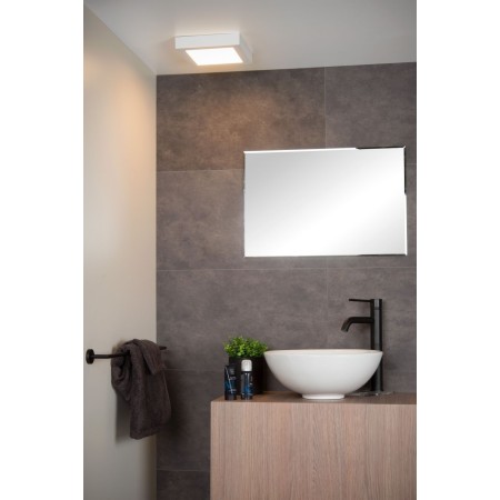 Lucide 28117/22/31 BRICE-LED - Lampa sufitowa łazienkowa - Ściemniacz LED - 1x22W 3000K - IP44 - Biała