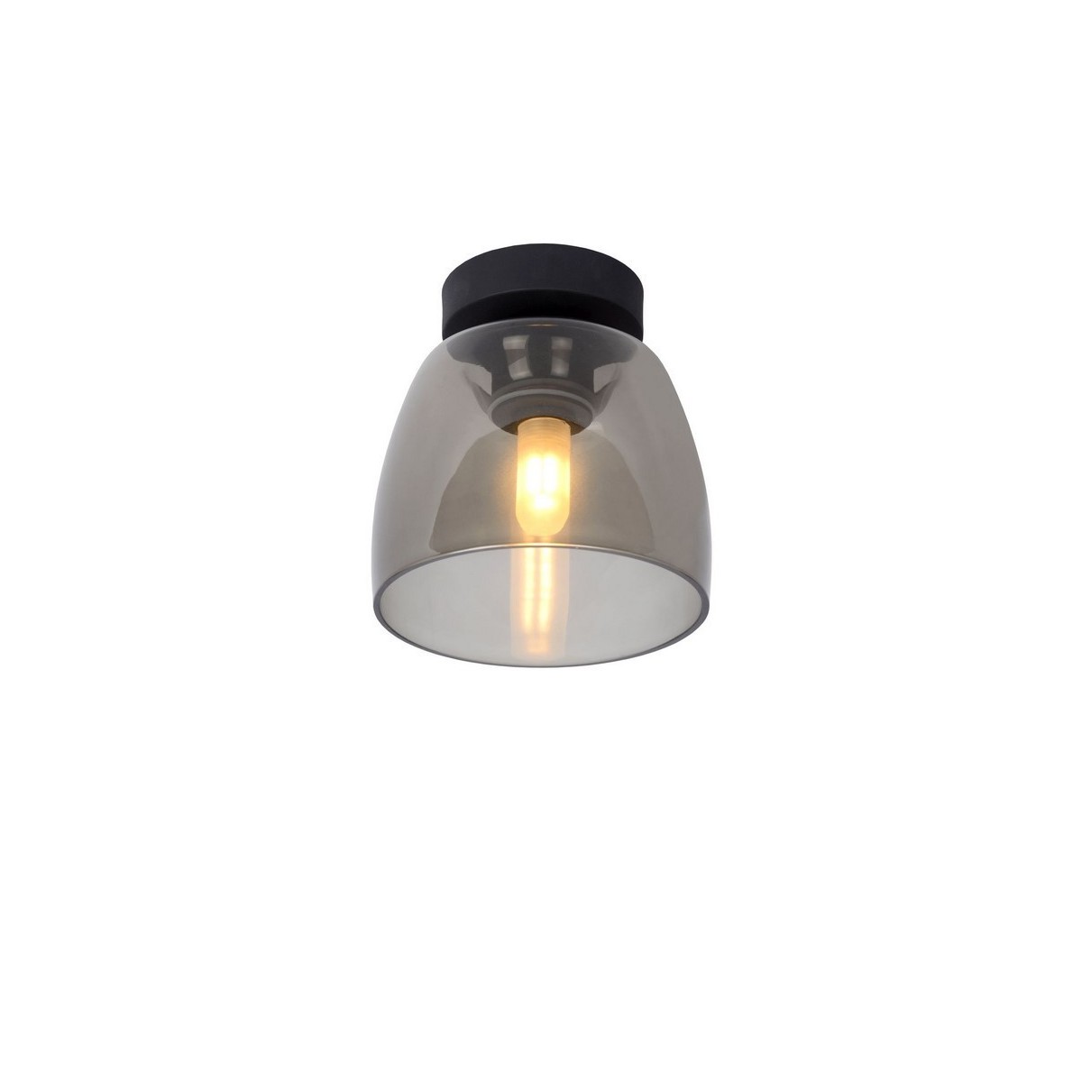 Lucide 30164/01/30 TYLER - Lampa sufitowa łazienkowa - 16.1 cm - 1xG9 - IP44 - Czarna