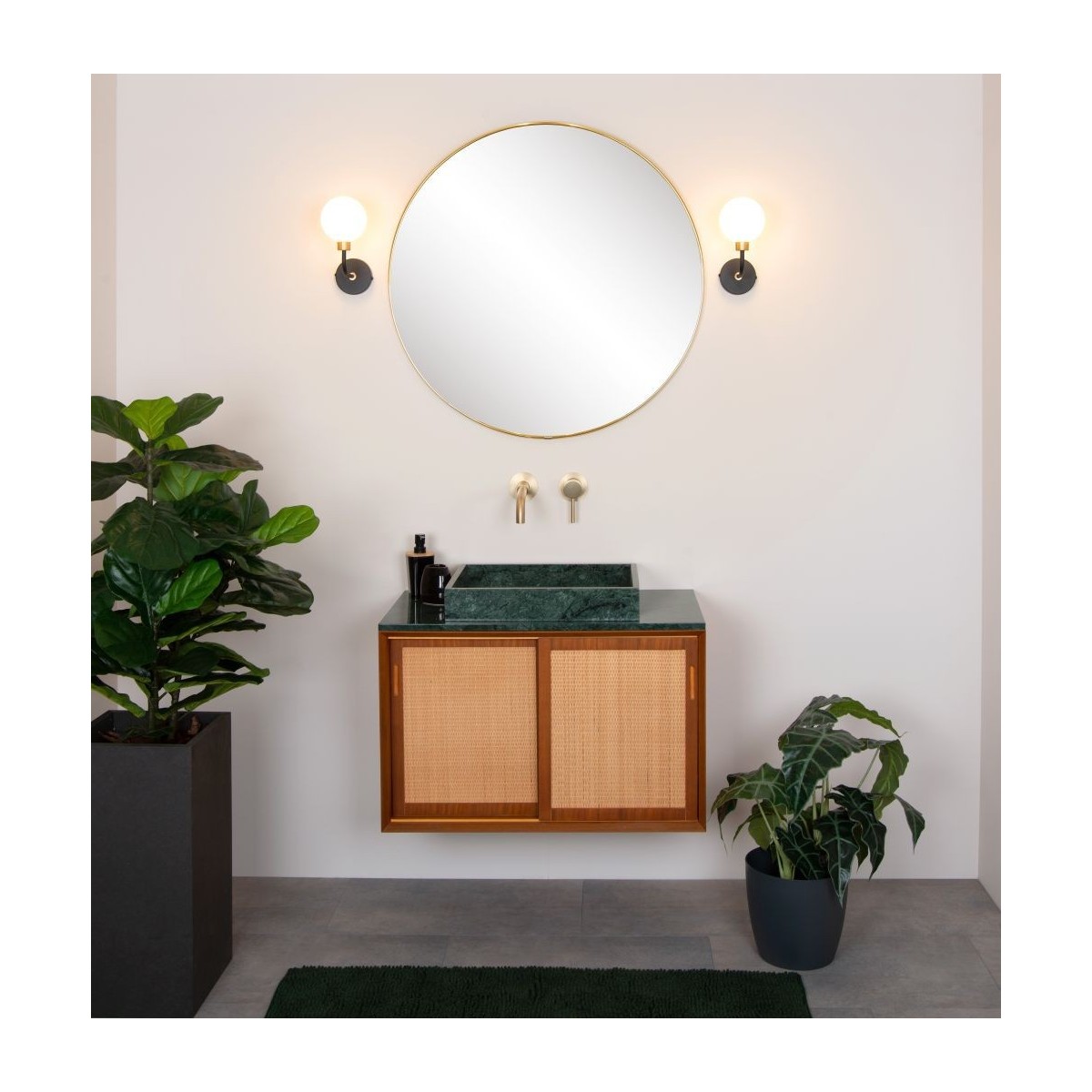 Lucide 30265/01/30 BEREND - Kinkiet łazienkowy - 1xG9 - IP44 - Czarny