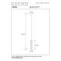 Lucide 73406/01/30 LIONEL - Lampa wisząca - 6.5 cm - 1xE27 - Czarny
