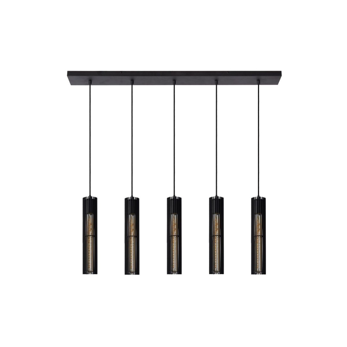 Lucide 73406/05/30 LIONEL - Lampa wisząca - 5xE27 - Czarna