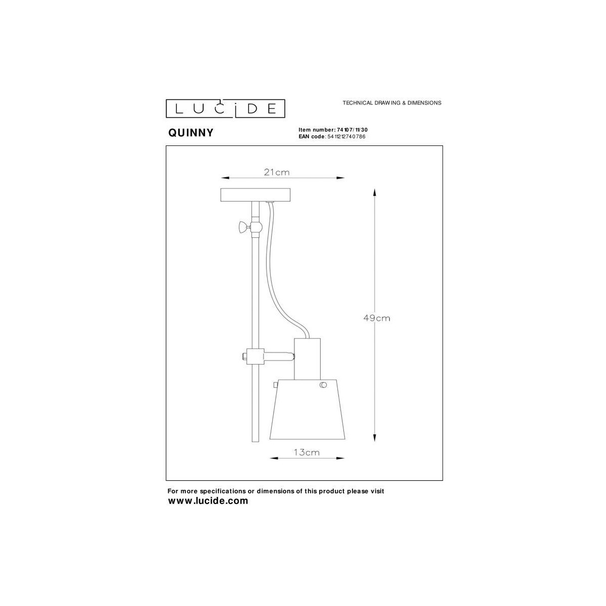 Lucide QUINNY 74107/11/30