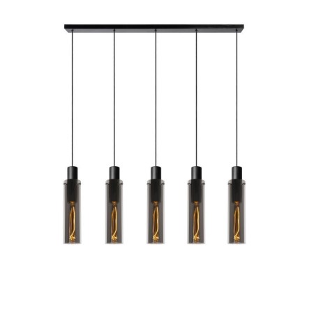 Lucide 74404/05/65 ORLANDO - Lampa wisząca - 5xE27 - Szary dymny