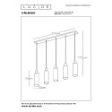 Lucide 74404/05/65 ORLANDO - Lampa wisząca - 5xE27 - Szary dymny