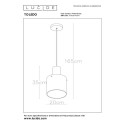 Lucide 74405/01/62 TOLEDO - Lampa wisząca - 20 cm - 1xE27 - Bursztynowa