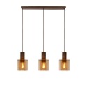 Lucide 74405/03/62 TOLEDO - Lampa wisząca - 20 cm - 3xE27 - Bursztynowa
