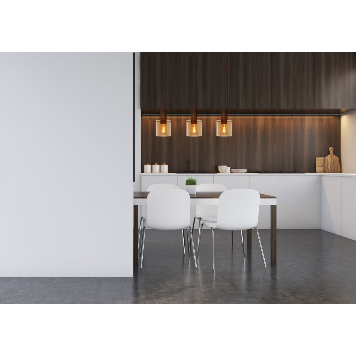 Lucide 74405/03/62 TOLEDO - Lampa wisząca - 20 cm - 3xE27 - Bursztynowa