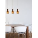 Lucide 74405/03/62 TOLEDO - Lampa wisząca - 20 cm - 3xE27 - Bursztynowa