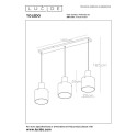 Lucide 74405/03/62 TOLEDO - Lampa wisząca - 20 cm - 3xE27 - Bursztynowa