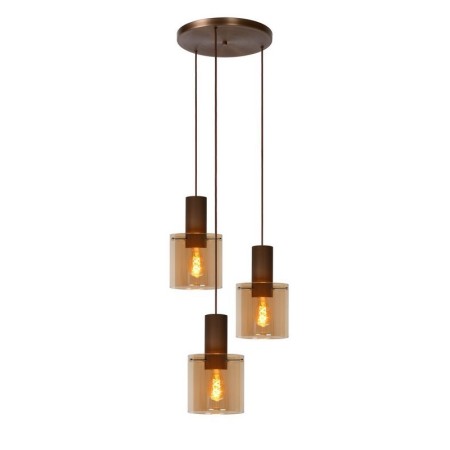 Lucide 74405/13/62 TOLEDO - Lampa wisząca - 3xE27 - Bursztynowa