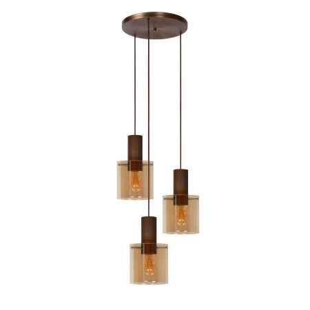 Lucide 74405/13/62 TOLEDO - Lampa wisząca - 3xE27 - Bursztynowa