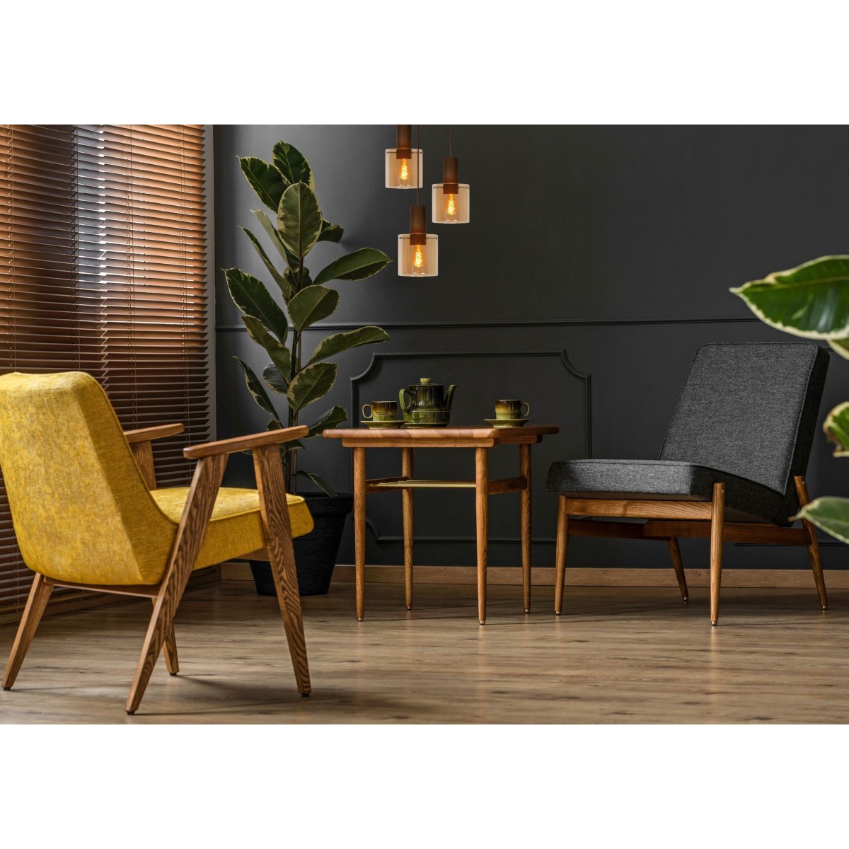 Lucide 74405/13/62 TOLEDO - Lampa wisząca - 3xE27 - Bursztynowa