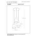 Lucide 74405/13/62 TOLEDO - Lampa wisząca - 3xE27 - Bursztynowa
