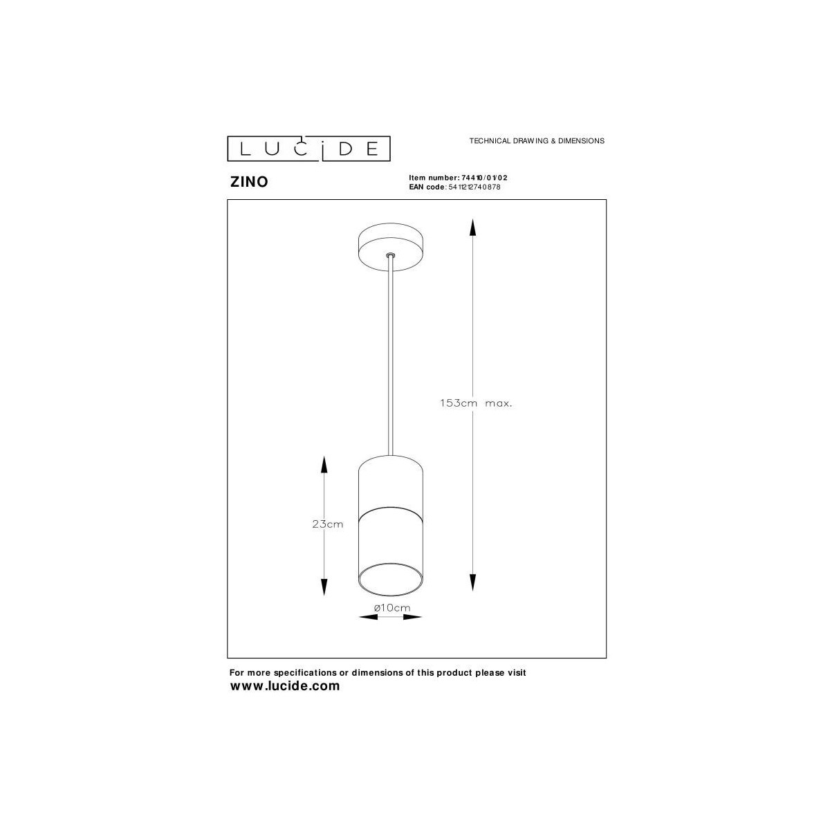 Lucide ZINO 74410/01/02