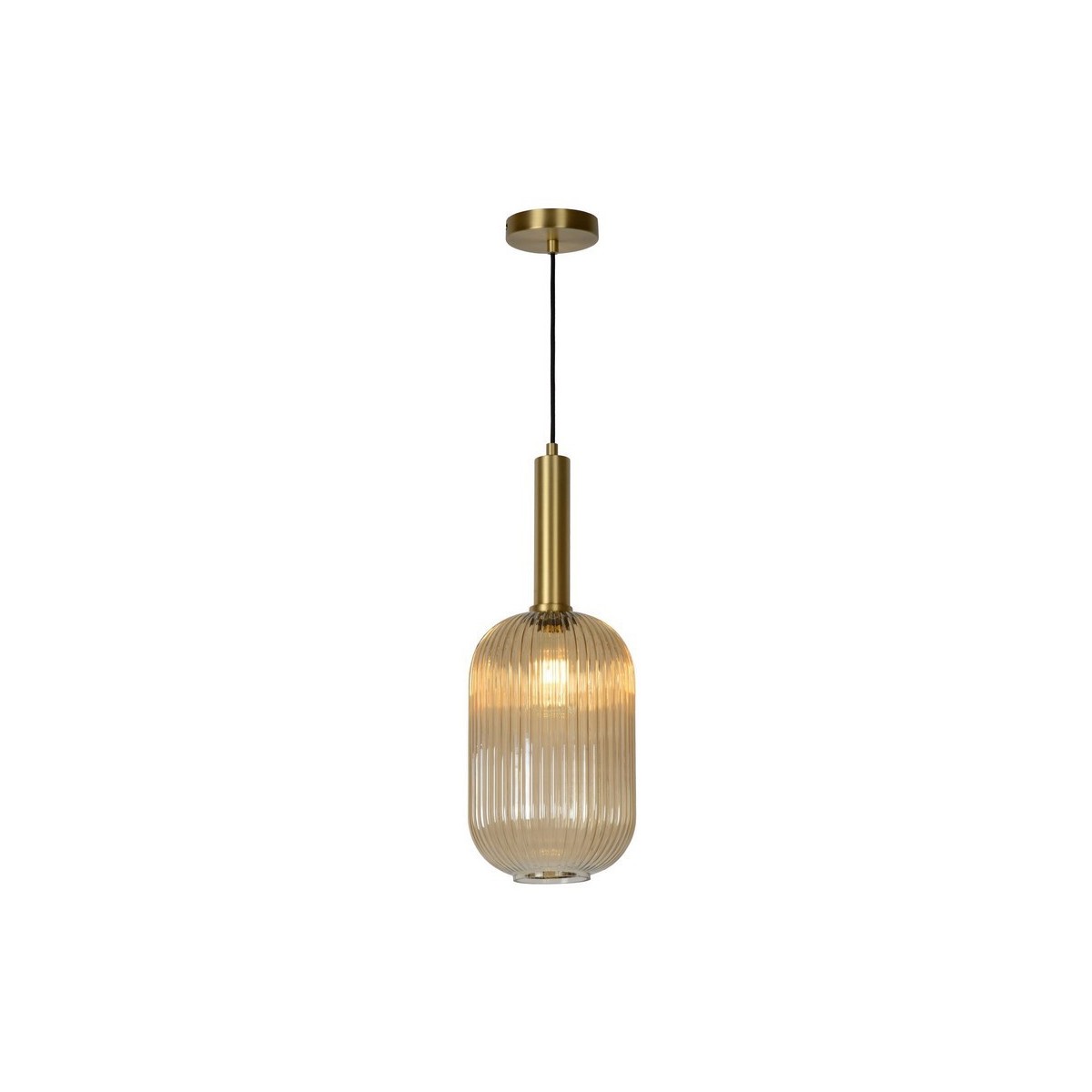Lucide 45386/20/62 MALOTO - Lampa wisząca - 20 cm - 1xE27 - Bursztynowa