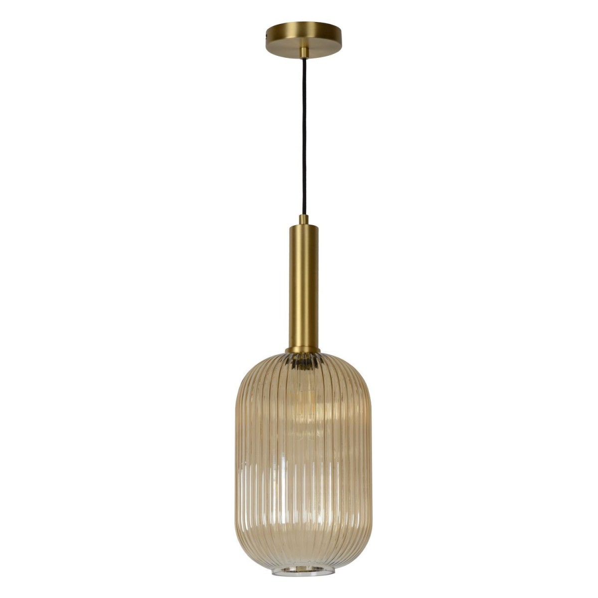 Lucide 45386/20/62 MALOTO - Lampa wisząca - 20 cm - 1xE27 - Bursztynowa