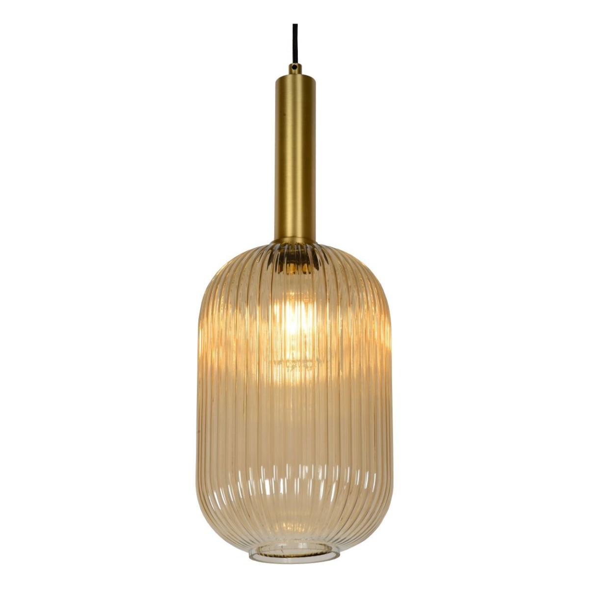 Lucide 45386/20/62 MALOTO - Lampa wisząca - 20 cm - 1xE27 - Bursztynowa
