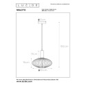 Lucide 45386/30/33 MALOTO - Lampa wisząca - 30 cm - 1xE27 - Zielony