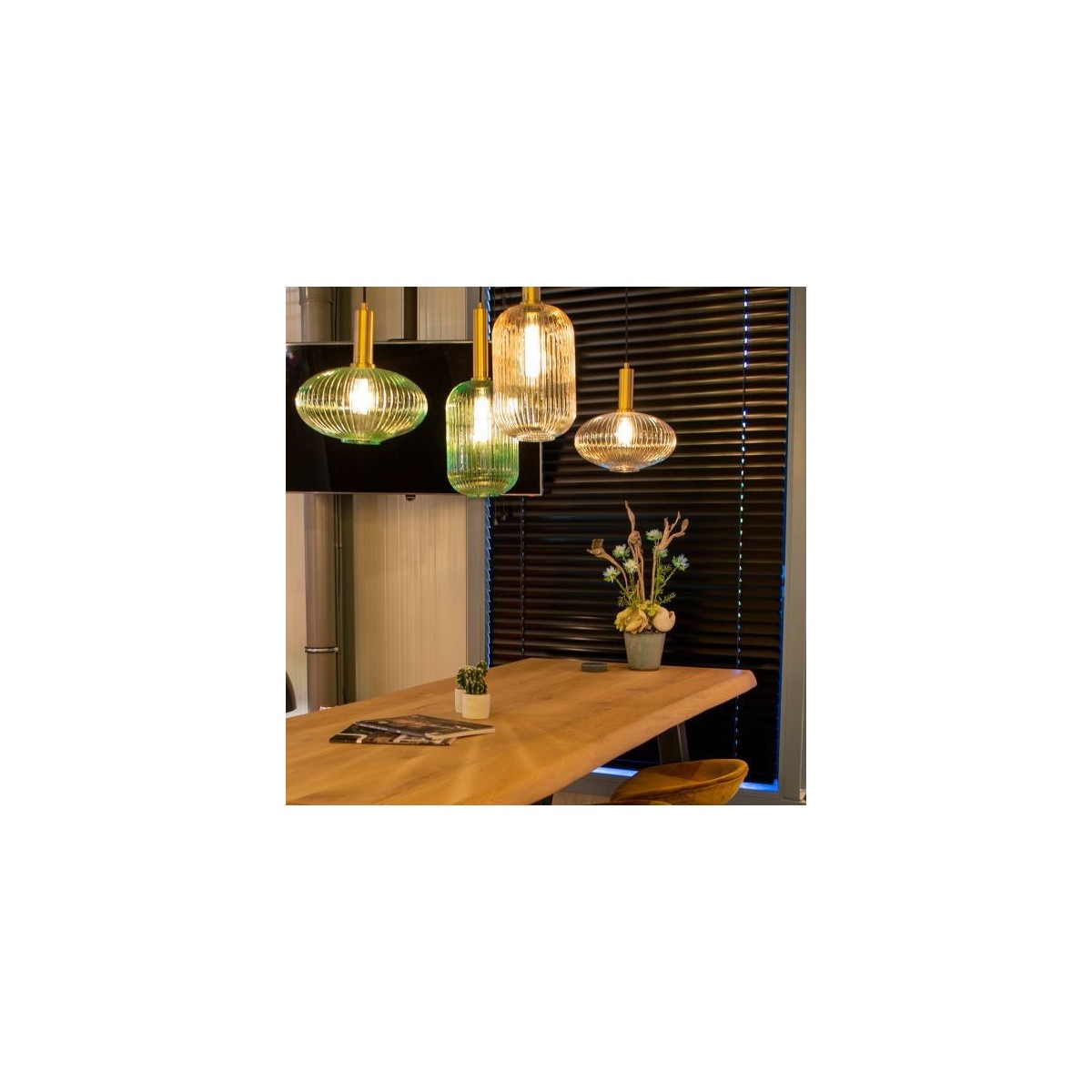 Lucide 45386/30/62 MALOTO - Lampa wisząca - 30 cm - 1xE27 - Bursztynowa