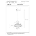 Lucide 45386/30/62 MALOTO - Lampa wisząca - 30 cm - 1xE27 - Bursztynowa