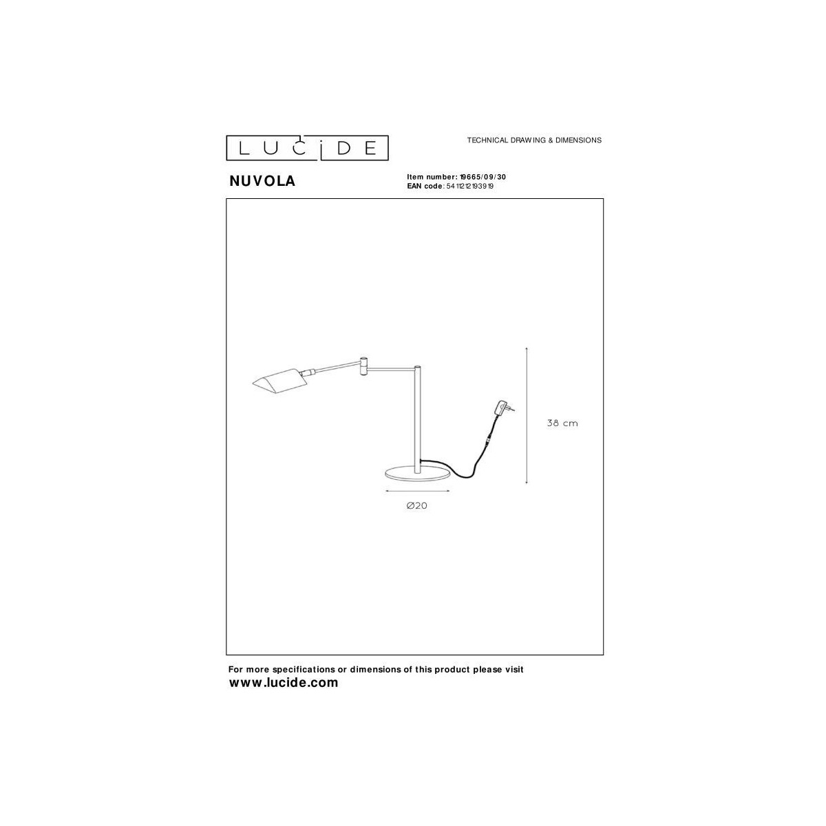 Lucide NUVOLA 19665/09/30