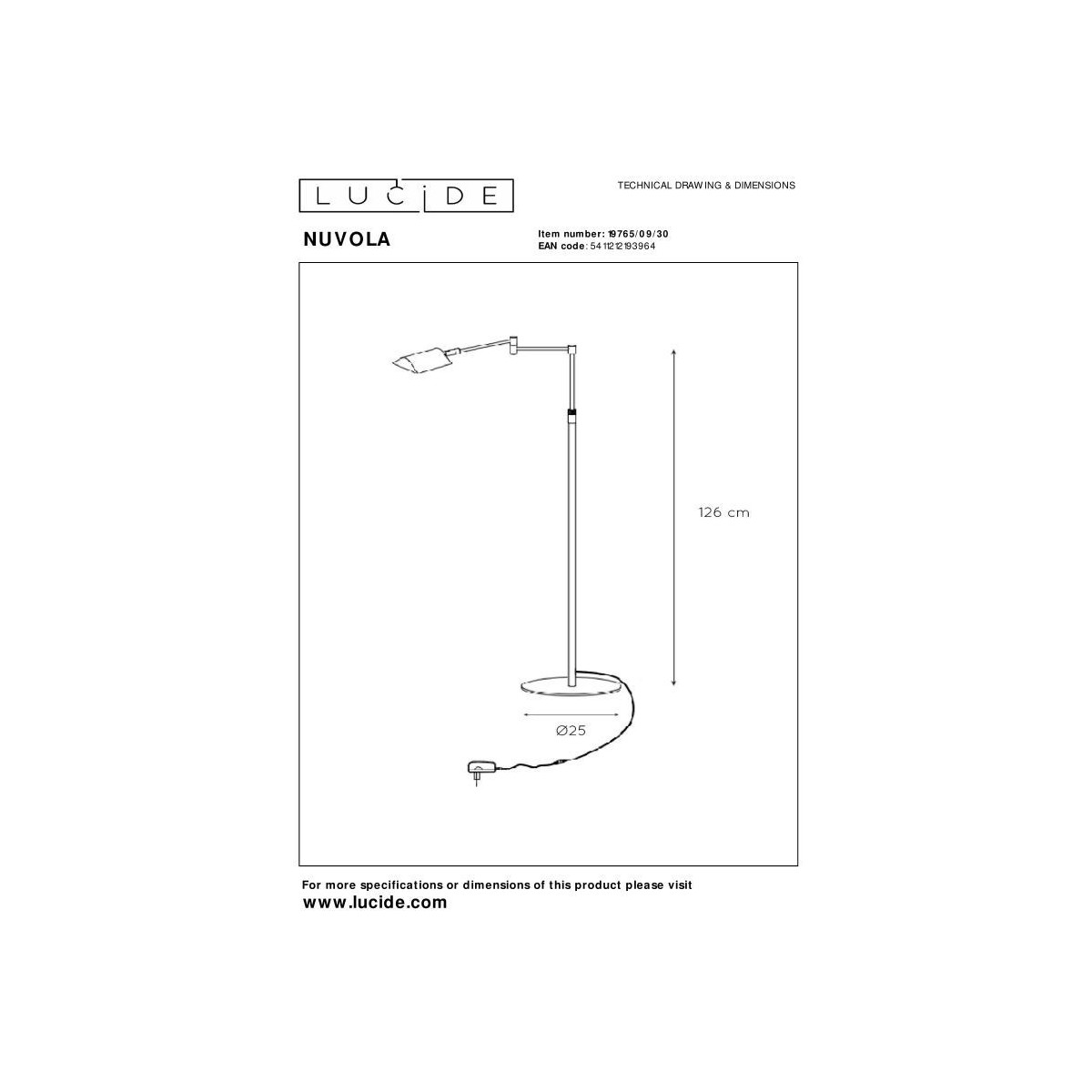 Lucide NUVOLA 19765/09/30