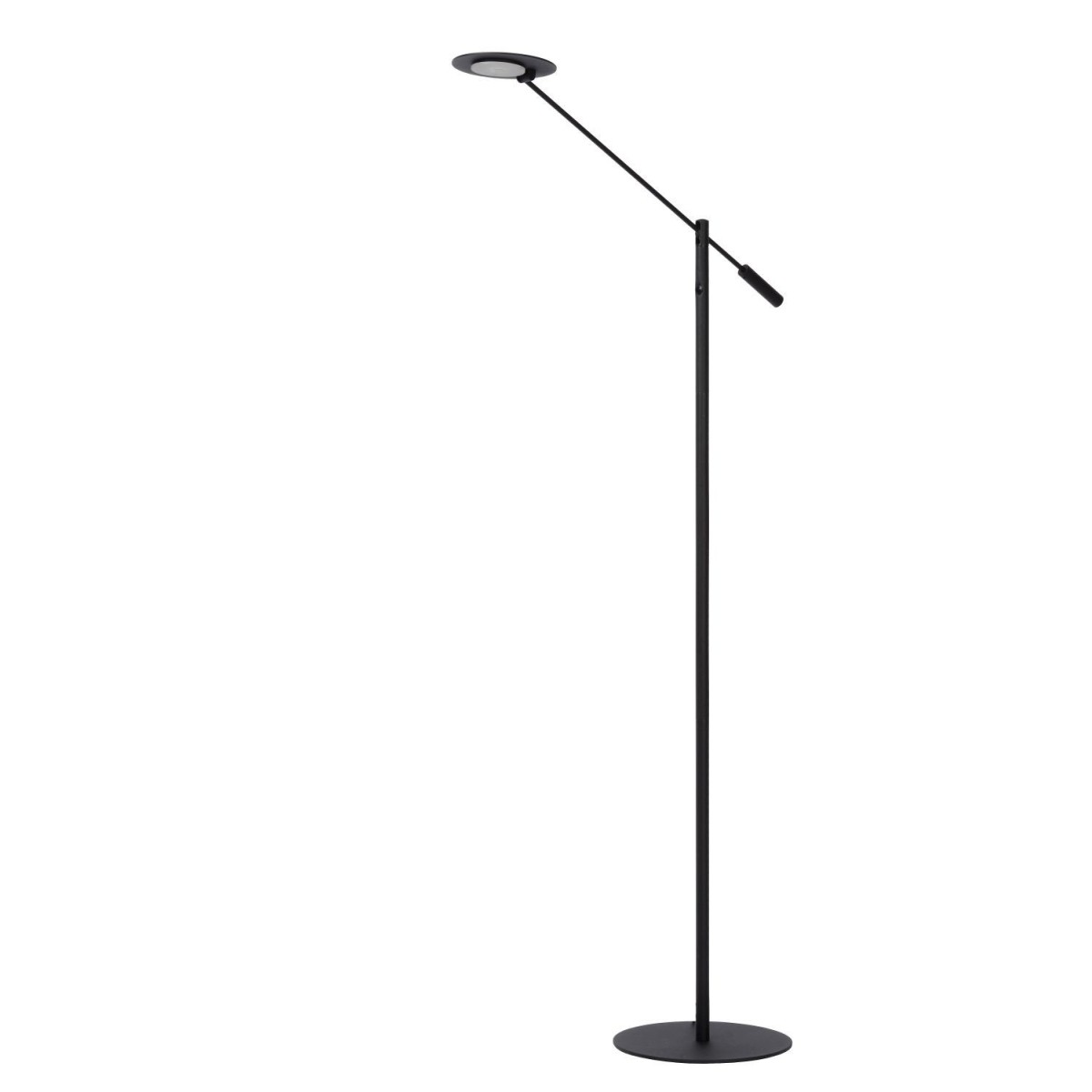 Lucide 19766/09/30 ANSELMO - Lampa podłogowa do czytania - 25 cm - Ściemniacz LED - 1x9W 3000K - Czarny