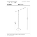 Lucide 19766/09/30 ANSELMO - Lampa podłogowa do czytania - 25 cm - Ściemniacz LED - 1x9W 3000K - Czarny