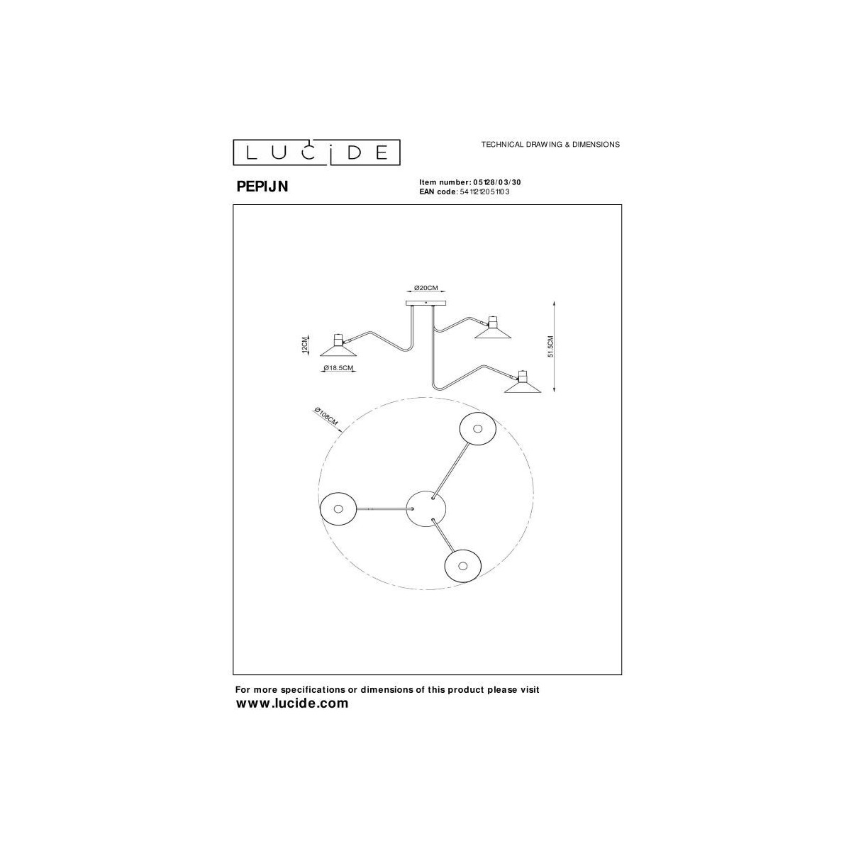 Lucide PEPIJN 05128/03/30