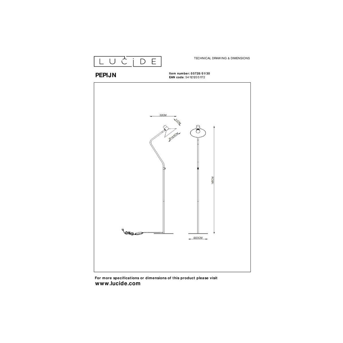 Lucide PEPIJN 05728/01/30