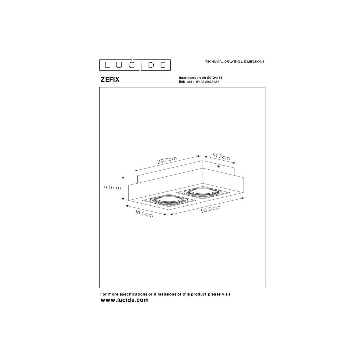 Lucide ZEFIX 09120/24/31