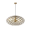 Lucide 21417/65/02 WOLFRAM - Lampa wisząca - 65 cm - 1xE27 - Matowe złoto - Mosiądz