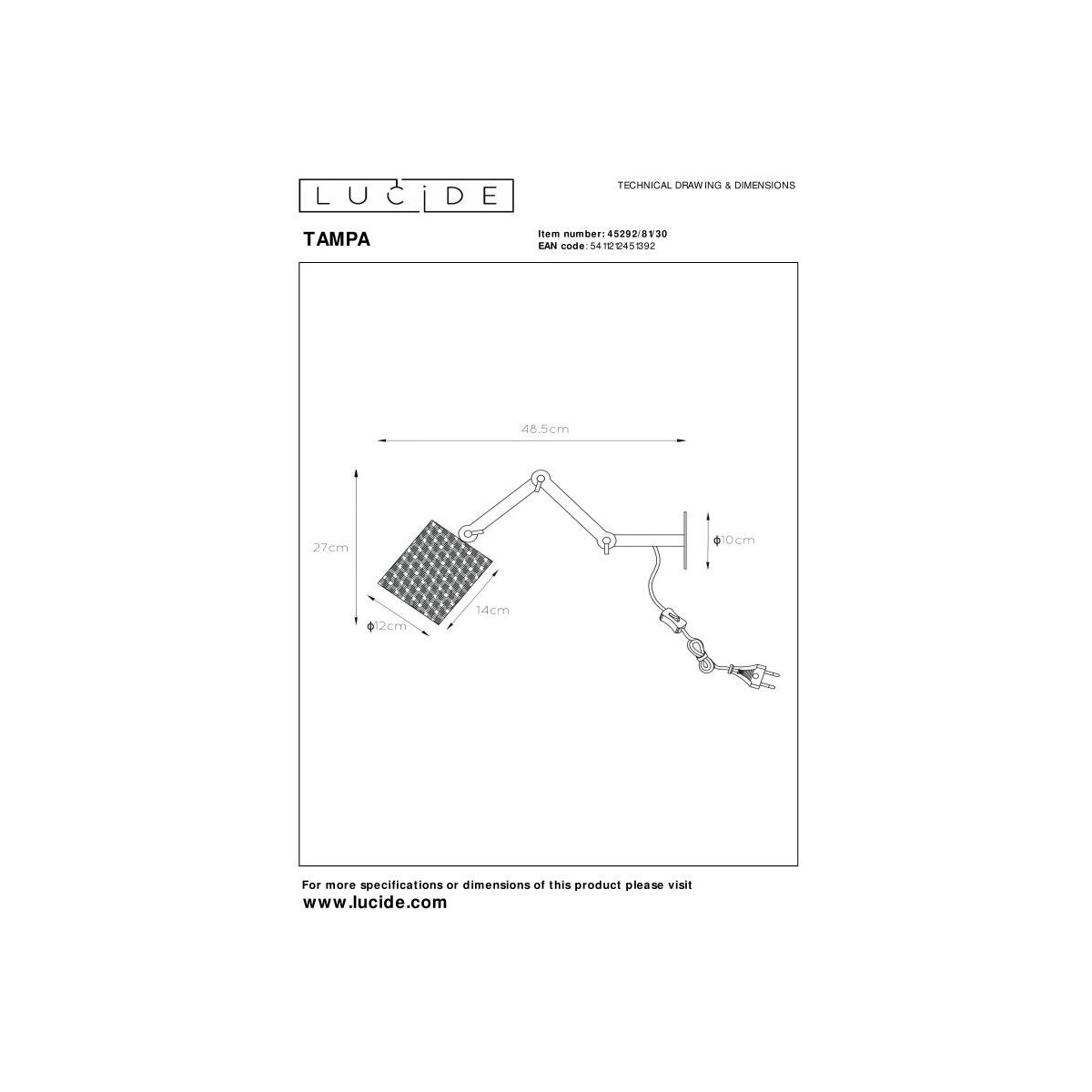 Lucide TAMPA 45292/81/30