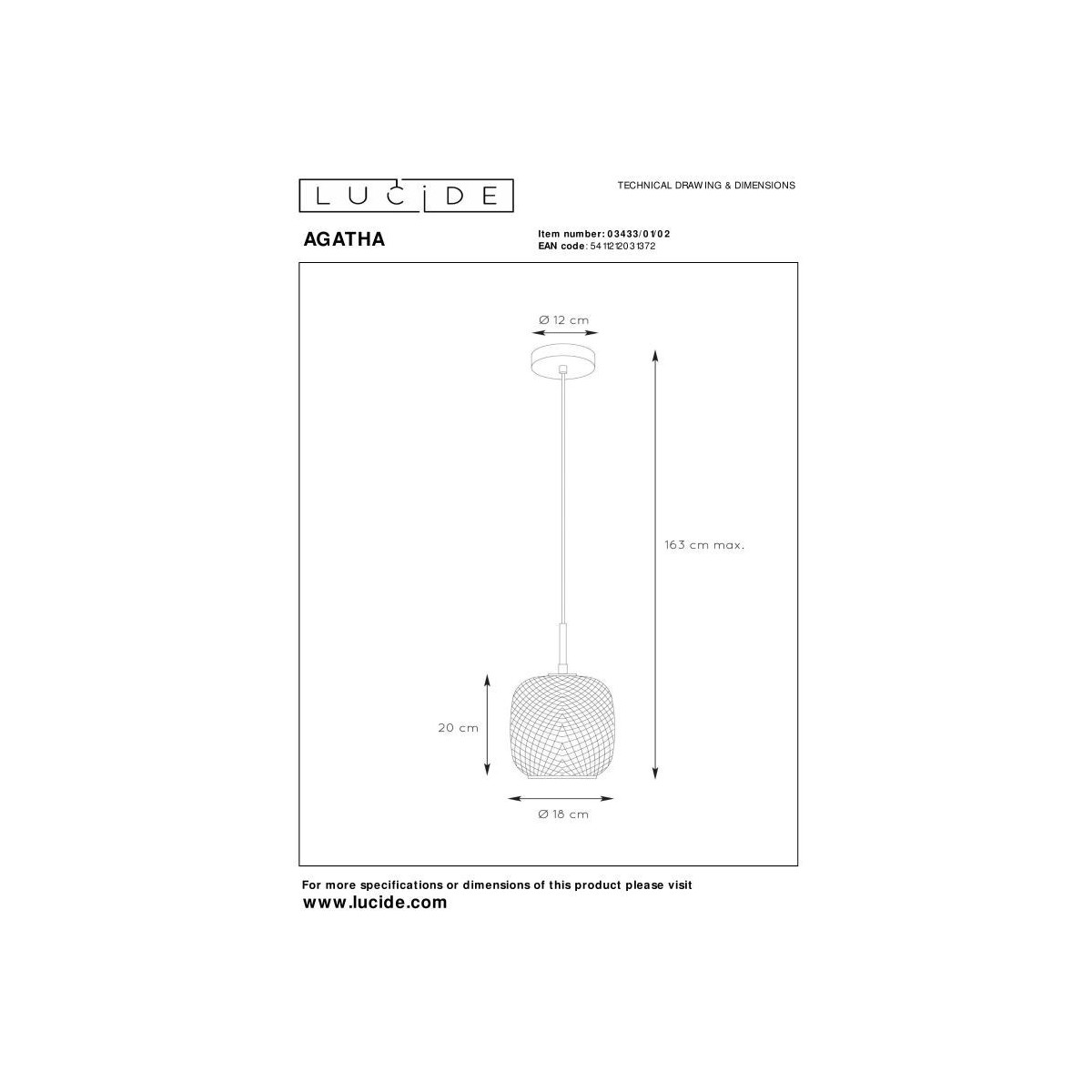 Lucide AGATHA 03433/01/02
