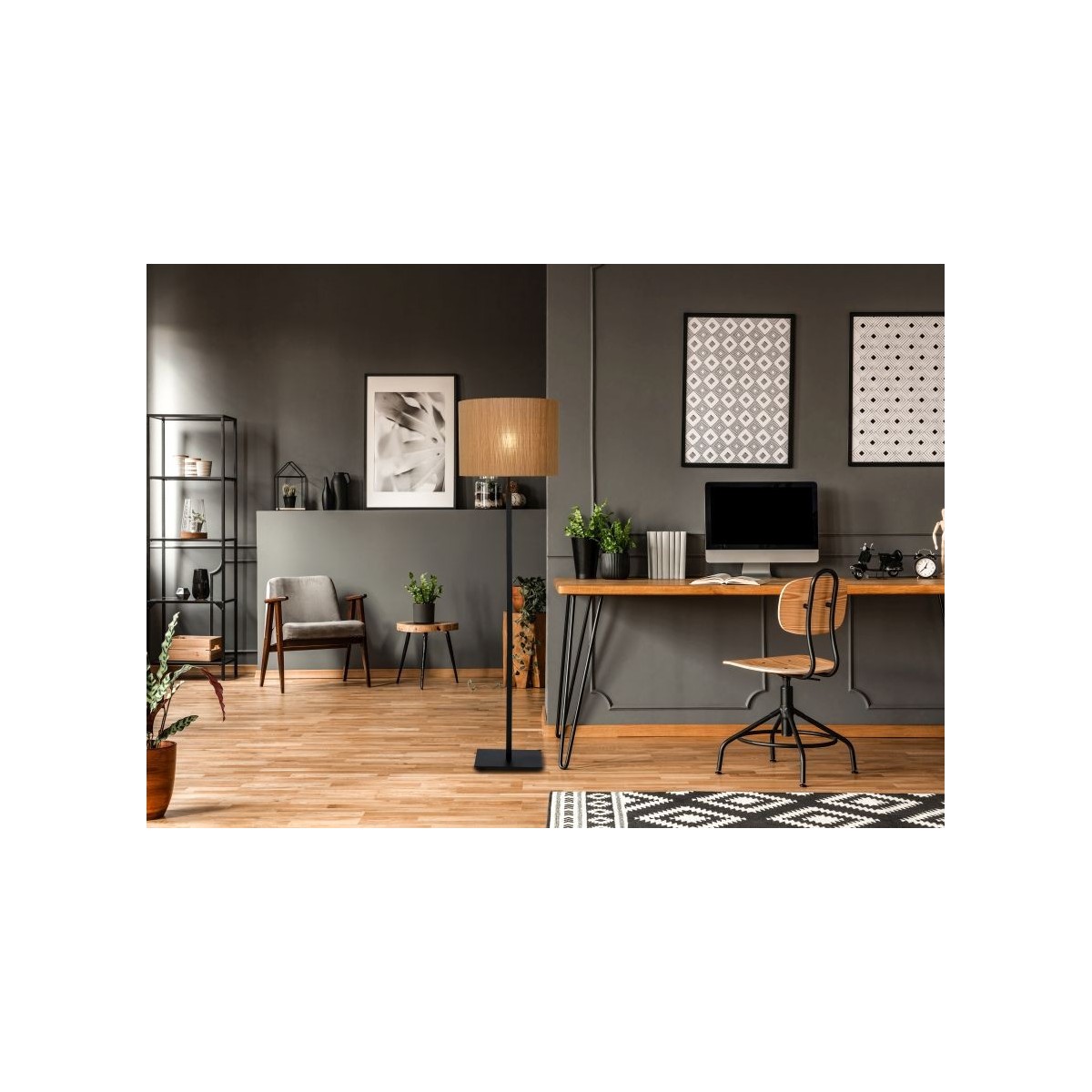 Lucide 03729/81/30 MAGIUS - Lampa podłogowa - 42 cm - 1xE27 - Naturalna