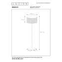 Lucide 03729/81/30 MAGIUS - Lampa podłogowa - 42 cm - 1xE27 - Naturalna
