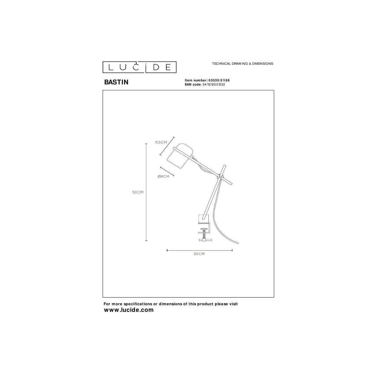 Lucide BASTIN 05535/01/66