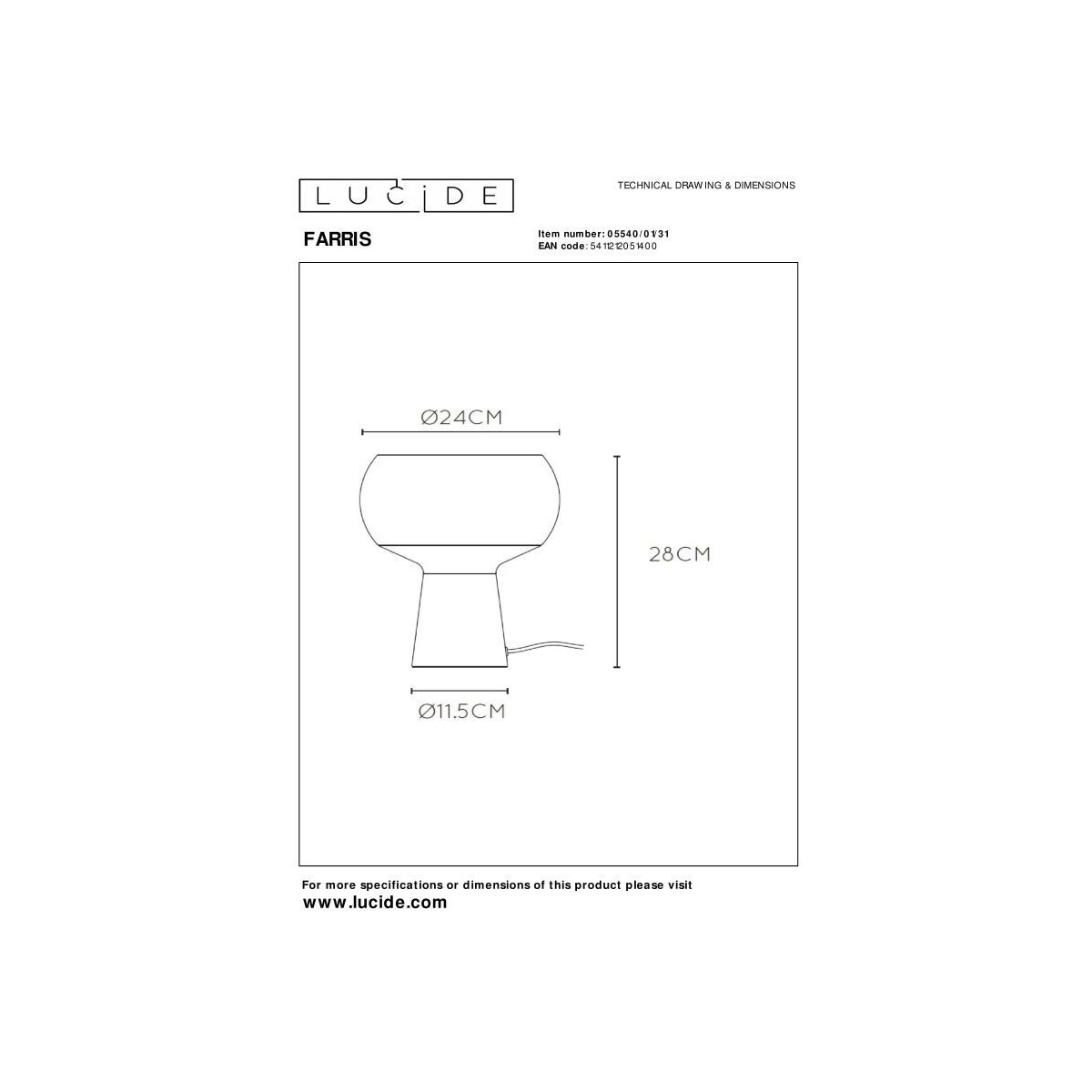 Lucide FARRIS 05540/01/31