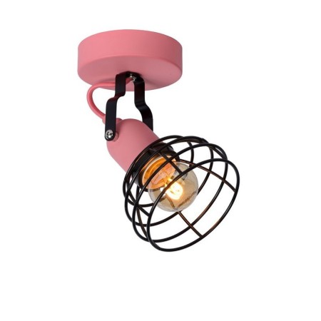 Lucide 08927/01/66 POLA - Reflektor sufitowy Dzieci - 10.5 cm - 1xE27 - Różowy