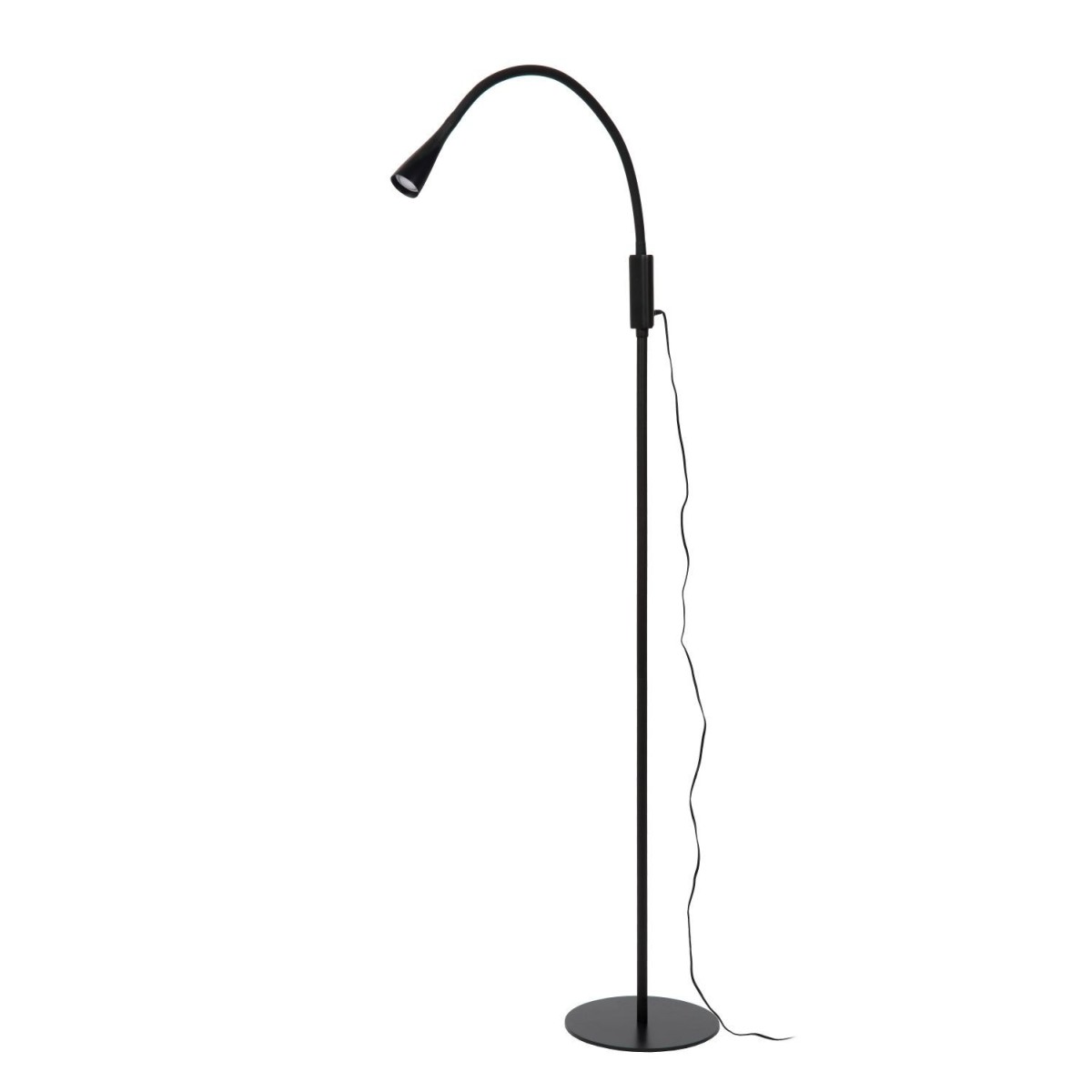 Lucide 18756/03/30 ZOZY - Lampa podłogowa do czytania - LED 3 StepDim - 1x4W 3000K - Czarna