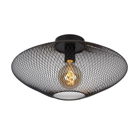 Lucide 21123/45/30 MESH - Lampa sufitowa wpuszczana - 45 cm - 1xE27 - Czarny