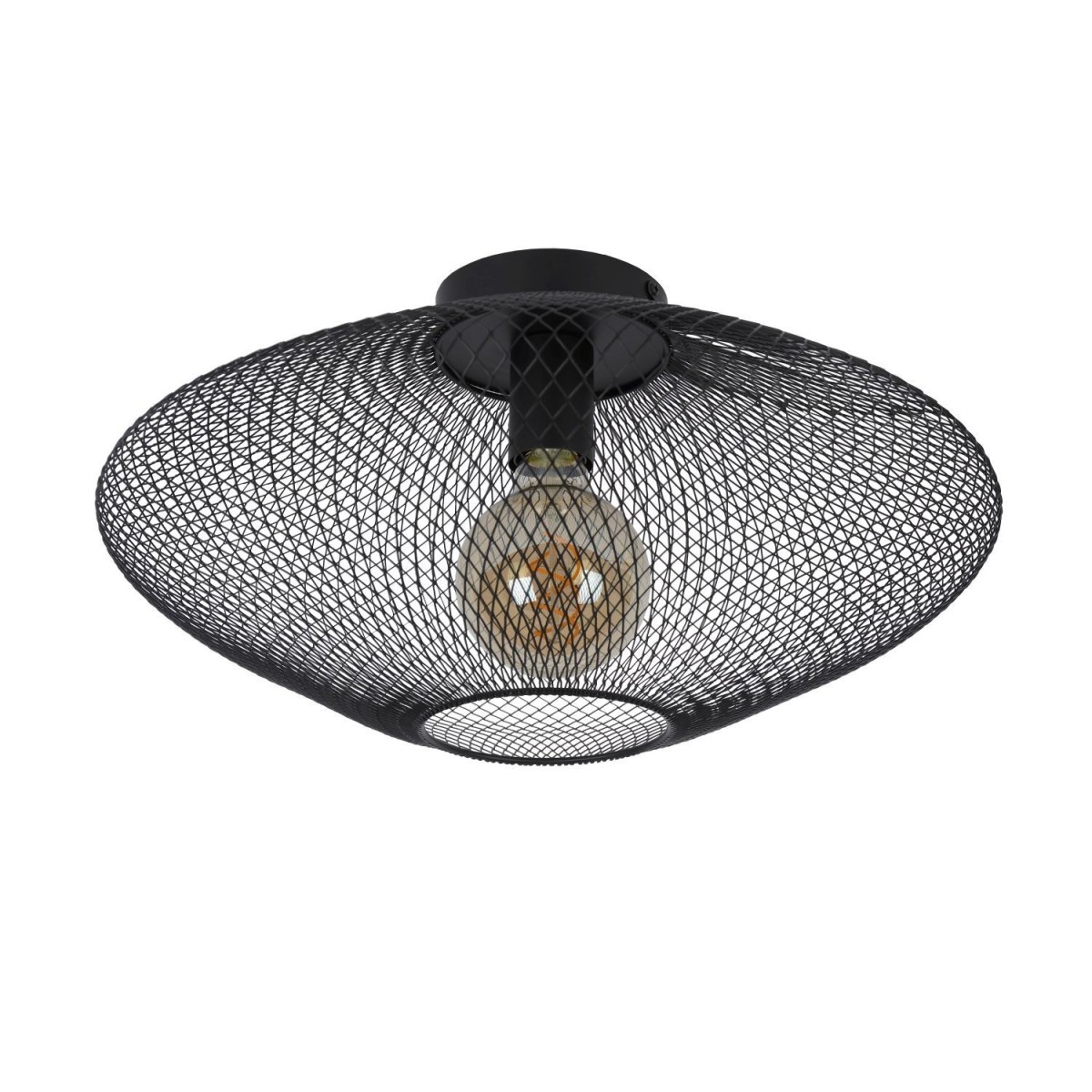 Lucide 21123/45/30 MESH - Lampa sufitowa wpuszczana - 45 cm - 1xE27 - Czarny