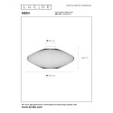 Lucide 21123/45/30 MESH - Lampa sufitowa wpuszczana - 45 cm - 1xE27 - Czarny