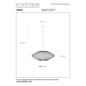 Lucide 21423/45/02 MESH - Lampa wisząca - 45 cm - 1xE27 - Matowe złoto - Mosiądz