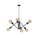 Lucide 21424/06/30 LESTER - Lampa wisząca - 6xE27 - Czarna