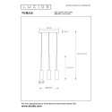 Lucide 24401/21/30 TUBULE - Lampa wisząca - 26 cm - LED - 3x7W 2700K - Czarny