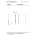Lucide 24401/35/30 TUBULE - Lampa wisząca - LED - 5x7W 2700K - Czarna