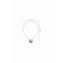 Lucide 49048/05/61 Żarówka żarnikowa G80 - 8 cm - LED Dim. - E27 - 1x4.9W 2700K - Opal